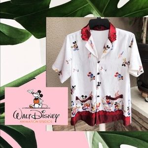 Vintage 1991 Disney Mickey Silk Satin Pajamas